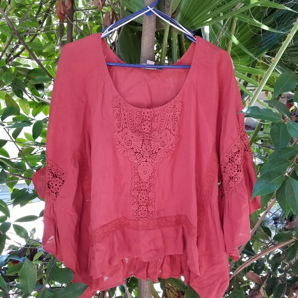 Forever21 boho blouse size S